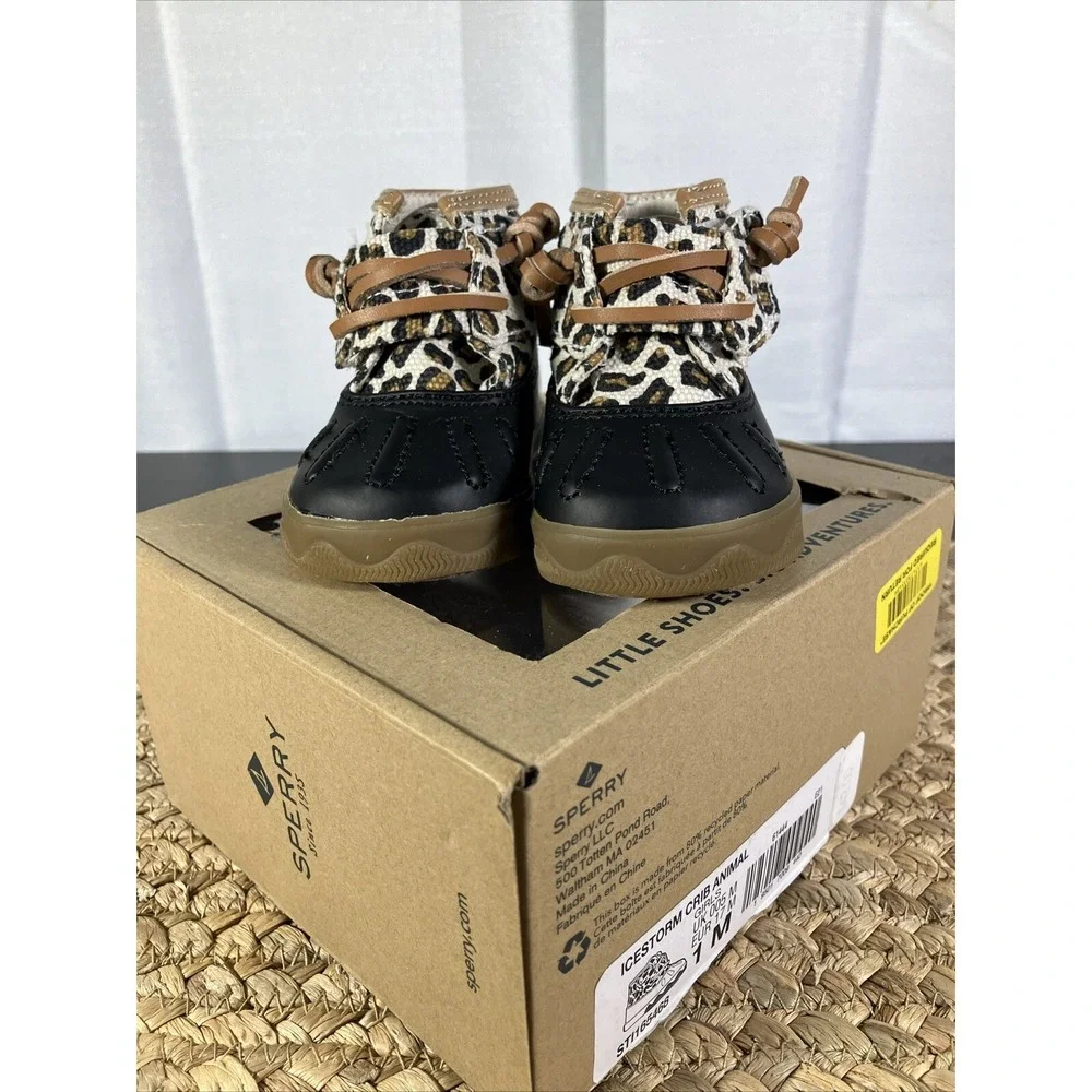 Sperry Quilted Saltwater Duck Boots Animal Multi Sz 1M